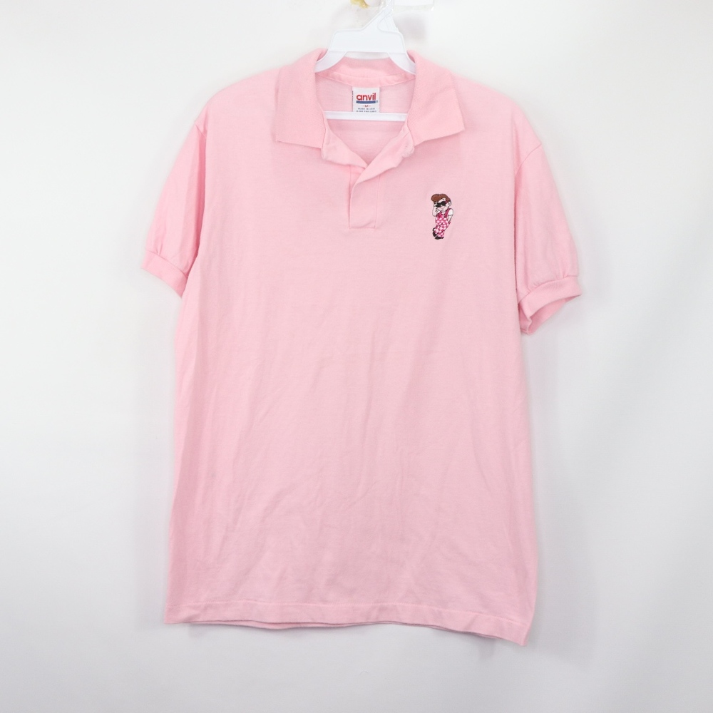 90s Mens Medium Big Boy Restaurant Logo Polo Shirt